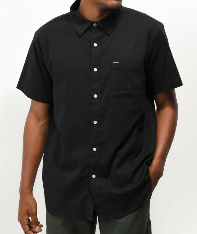 Brixton Charter Black Short Sleeve Button Up Shirt