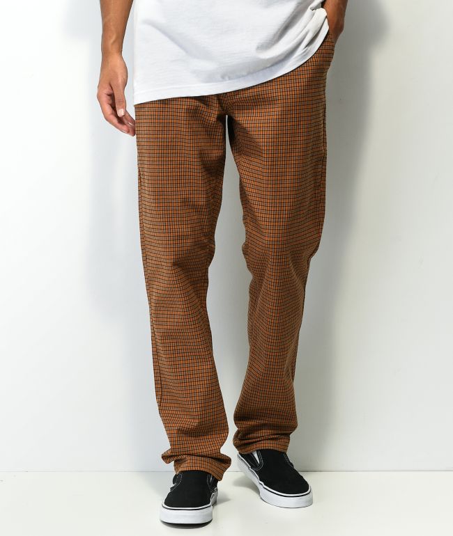 Black Plaid Chino Pants
