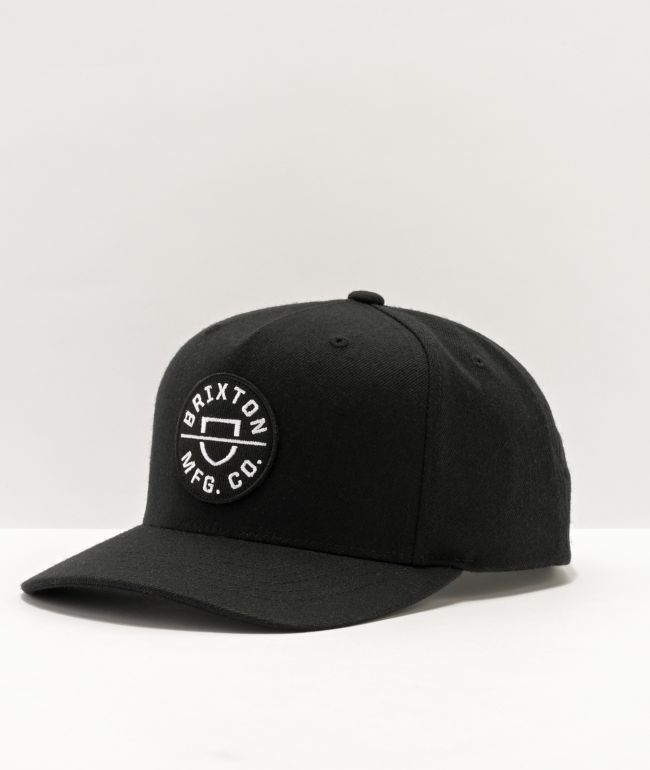 Brixton Crest MP Black Snapback Hat