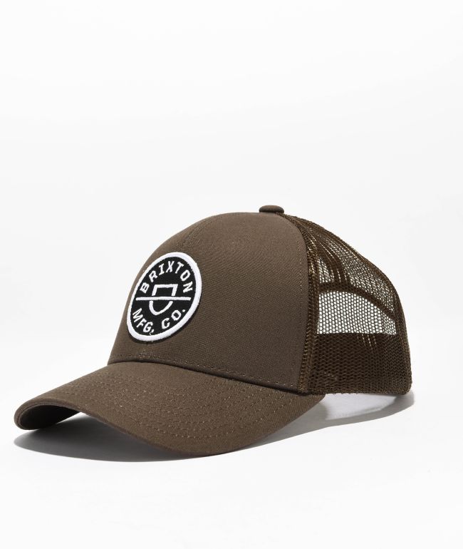 BRIXTON Crest Sun Hat Cappello Da Sole In Paglia Unisex - Tesa Larga 12,5 Cm Con Sottogola