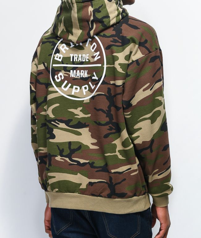 Brixton Oath Iv Camo Hoodie