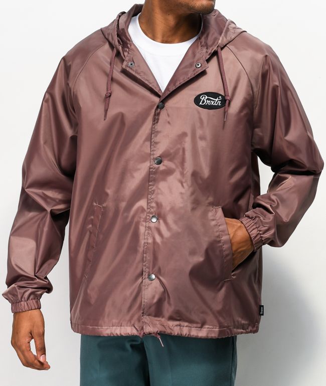 Brixton Parsons Mauve Pink Windbreaker Jacket