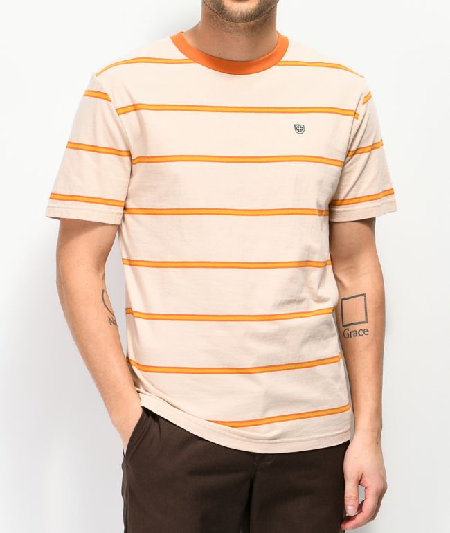 Tan and orange graphic tee clearance