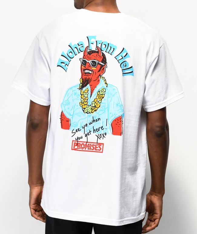 Broken Promises Aloha From Hell White T Shirt Zumiez