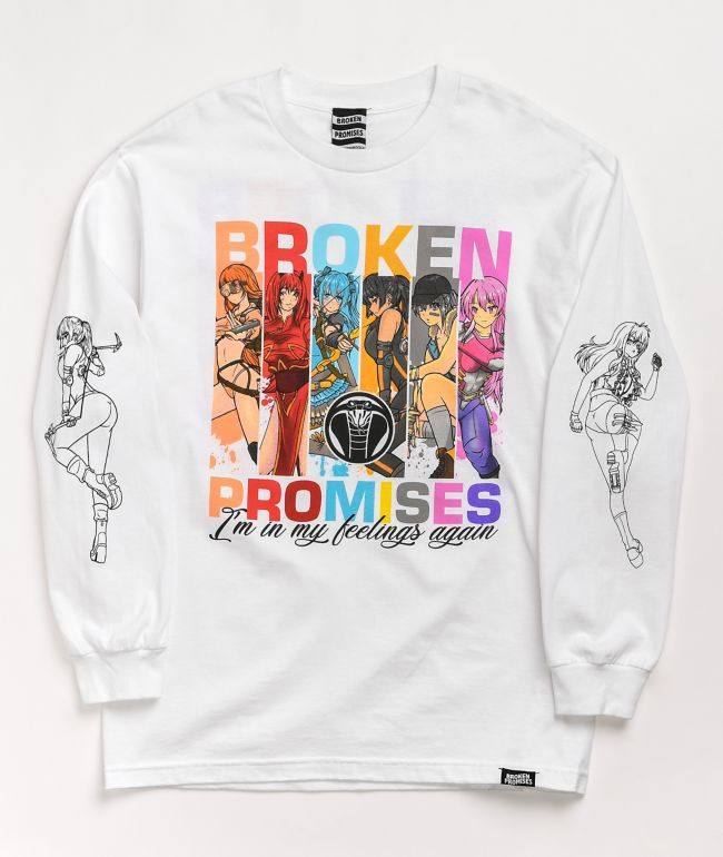 Broken Promises Assassins White Long Sleeve T-Shirt
