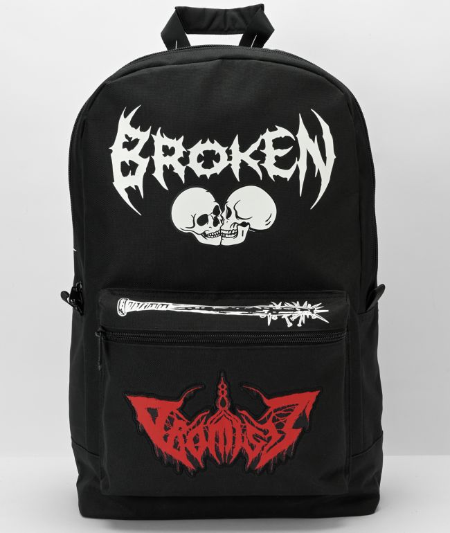 Broken Promises Breakdown Black Backpack