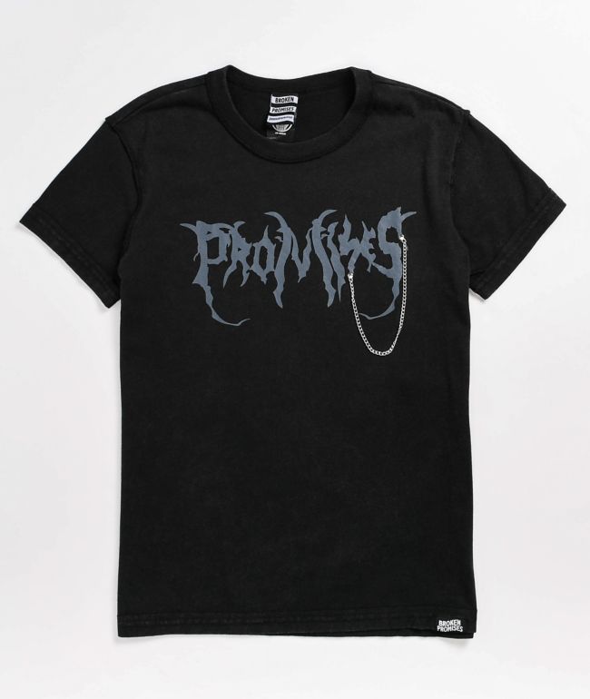 Broken Promises Graveyard Chain Black T-Shirt
