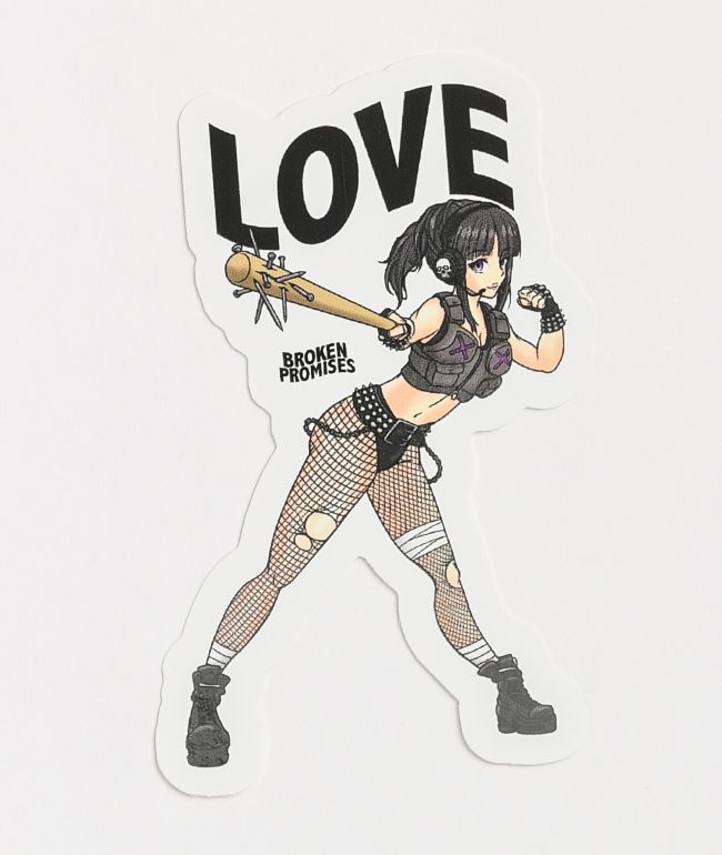 Broken Promises Love Fighter Anime Sticker