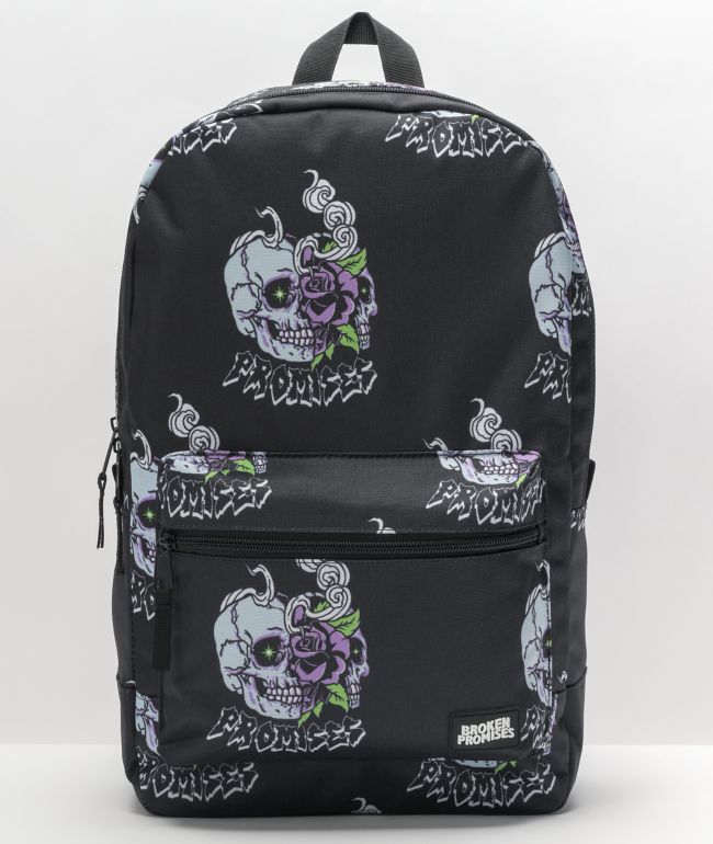 Broken Promises Overthinking Black Backpack