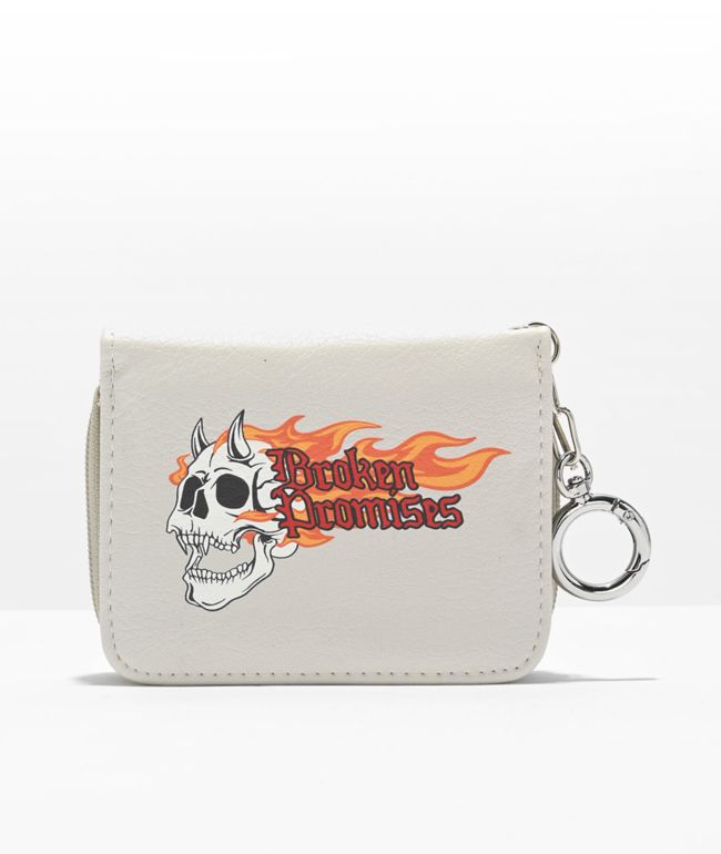 Broken Promises Screamer White Bifold Wallet