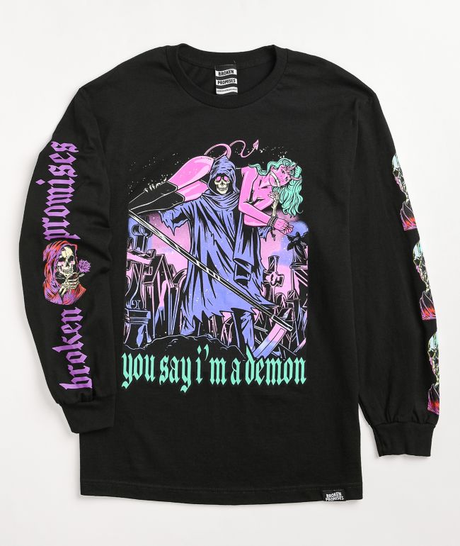 Broken Promises Takes One to Know la camiseta negra de manga larga
