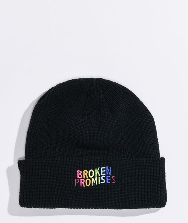 Broken Promises Tearbow Black Beanie