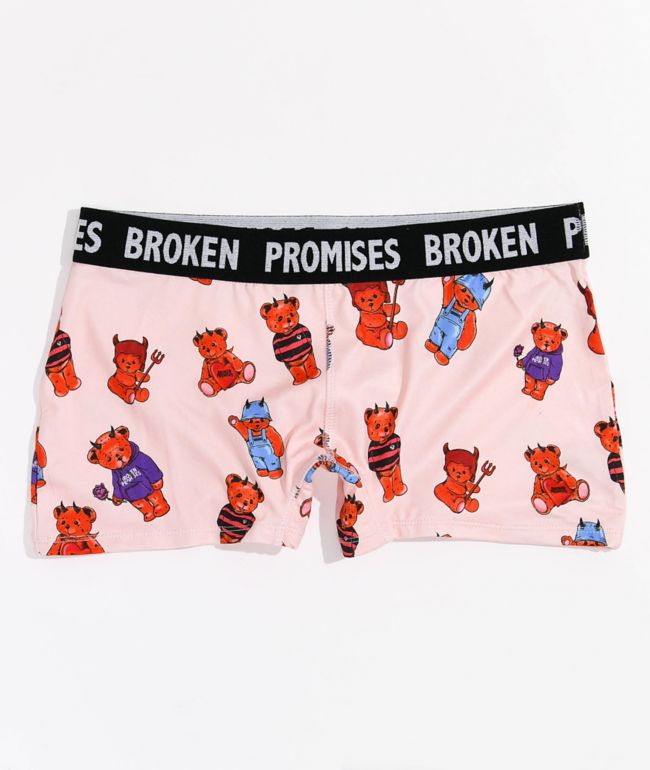 Broken Promises Unbearable calzón estilo boyshort rosa
