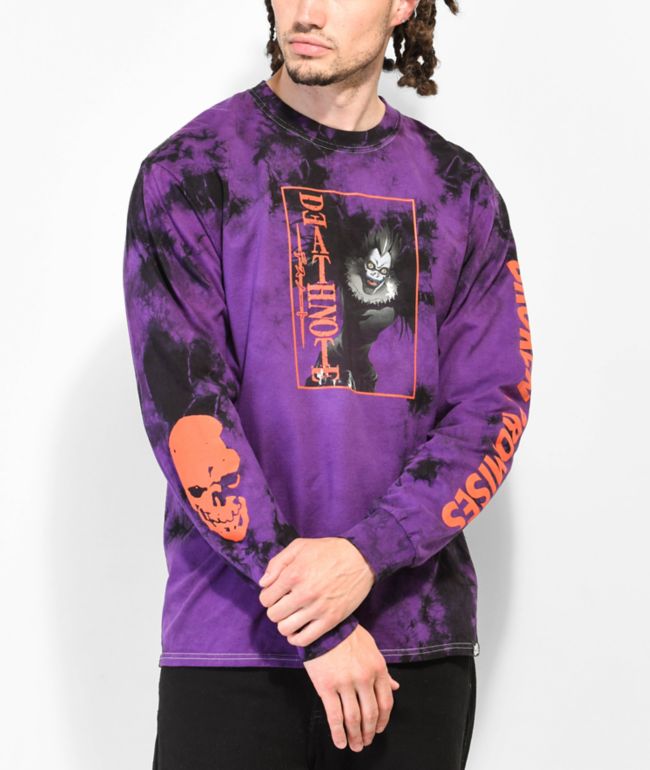 Broken Promises x Death Note Ryuk Purple Tie Dye Long Sleeve TShirt