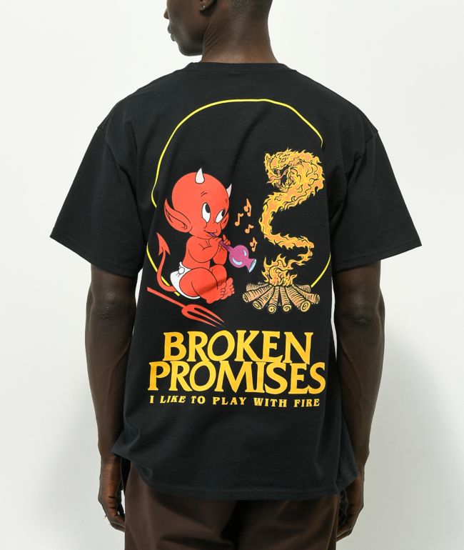 Broken Promises x Hot Stuff Play With Fire Black T-Shirt