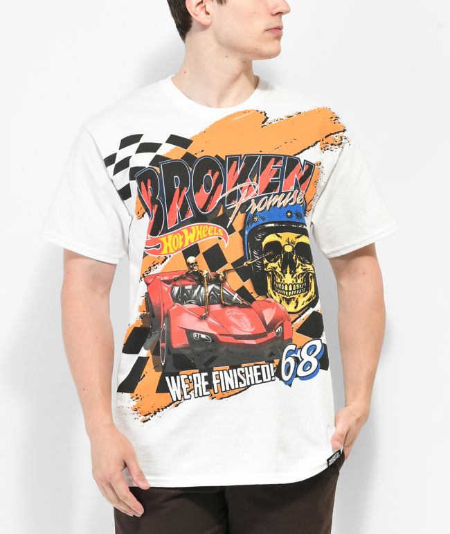 Broken Promises x Hot Wheels We're Finished White T-Shirt