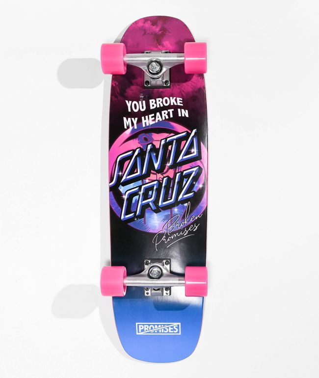 Broken Promises x Santa Cruz Broke My Heart 29" Cruiser Skateboard Complete