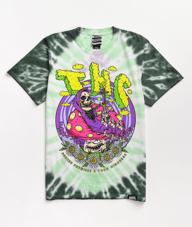 Broken Promises x Your Highness Times Have Changed camiseta tie dye verde