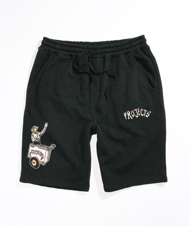 plain black sweat shorts