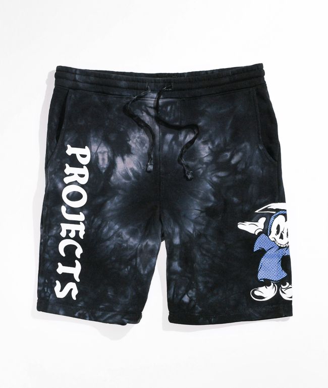 Brooklyn Projects Paradise Lost Black Tie Dye Sweat Shorts