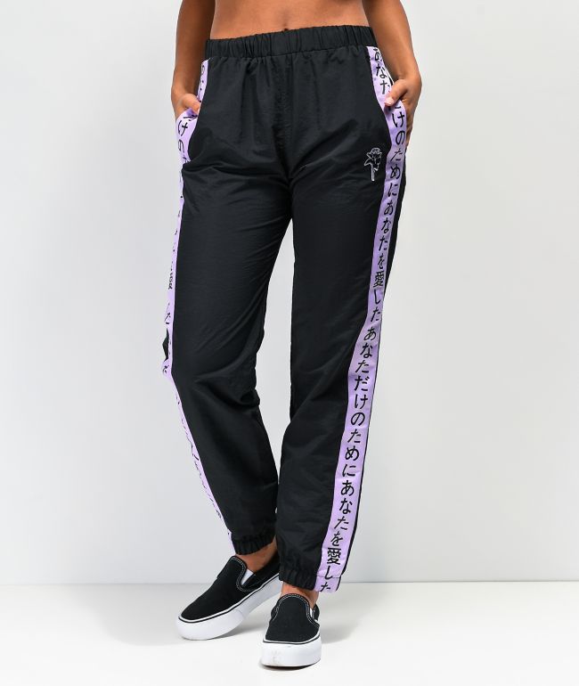 By Samii Ryan Kanji Lust Black Track Pants