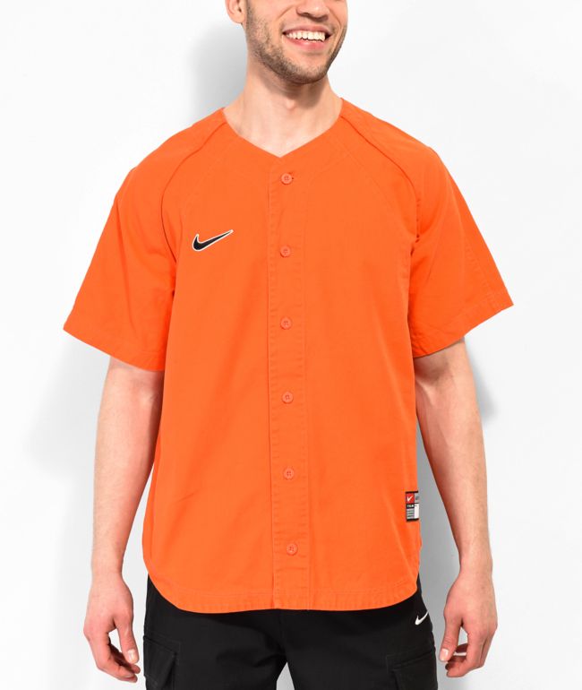 calcular pecho aguja Camiseta de béisbol naranja Nike SB
