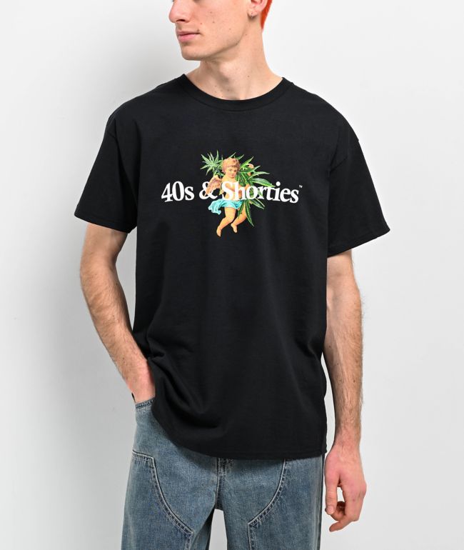 Camiseta negra 40s y Shorties Angel Plant