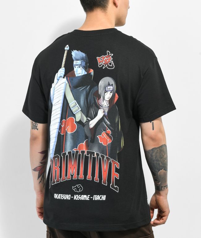 Camiseta negra Primitive x Naruto Shippuden Akatsuki