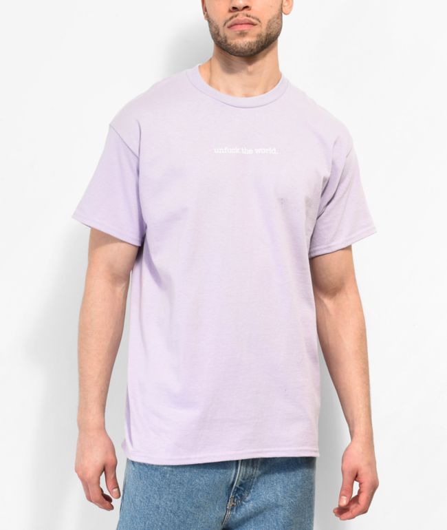 Can't Blame The Youth Unfuck The World Lavender T-Shirt