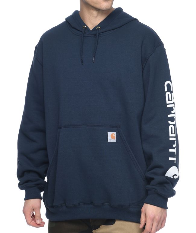 navy blue carhartt hoodie
