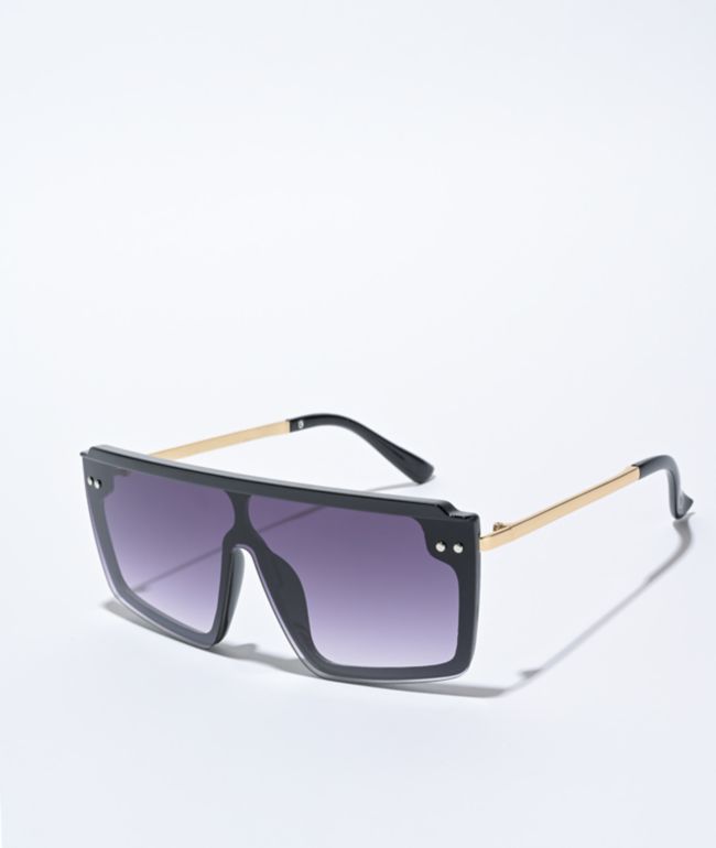 Carryson Black Shield Sunglasses
