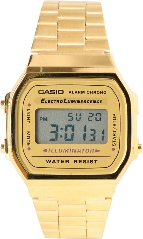 casio classic vintage gold watch