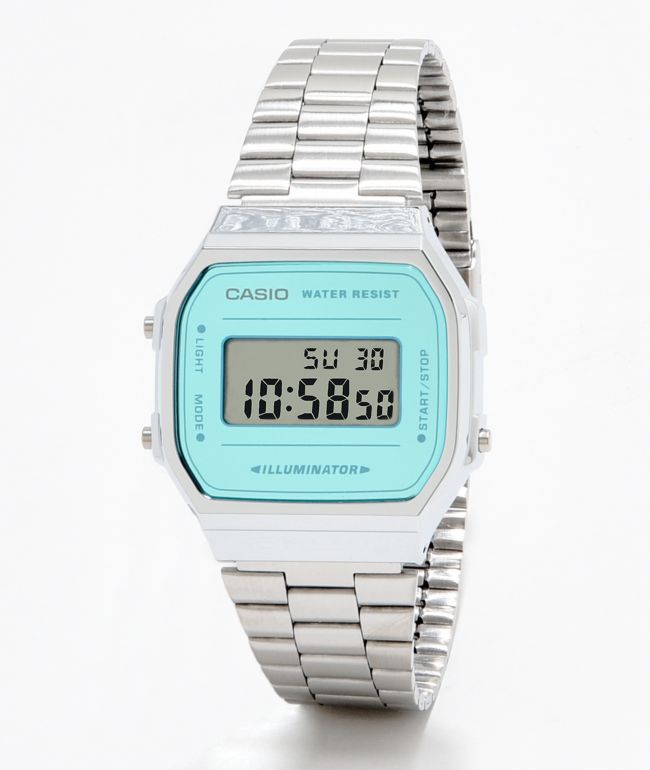 casio silver digital watch