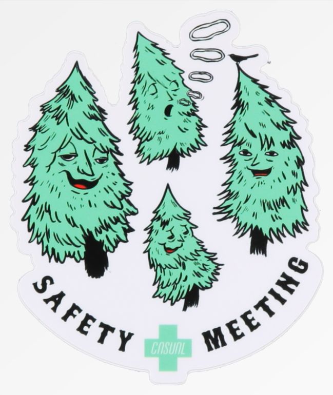 Casual Industrees Safety Meeting Sticker