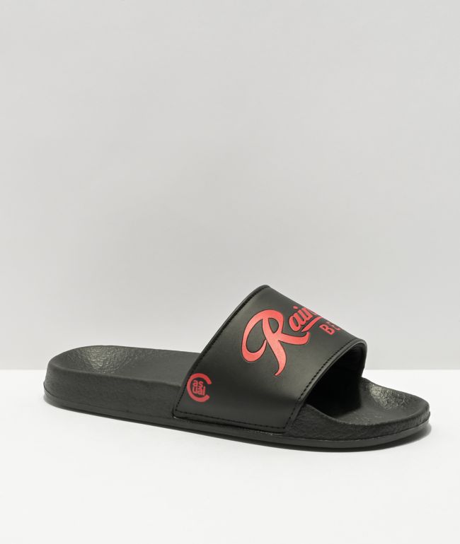 Casual Industrees x Rainier Black & White Slide Sandals