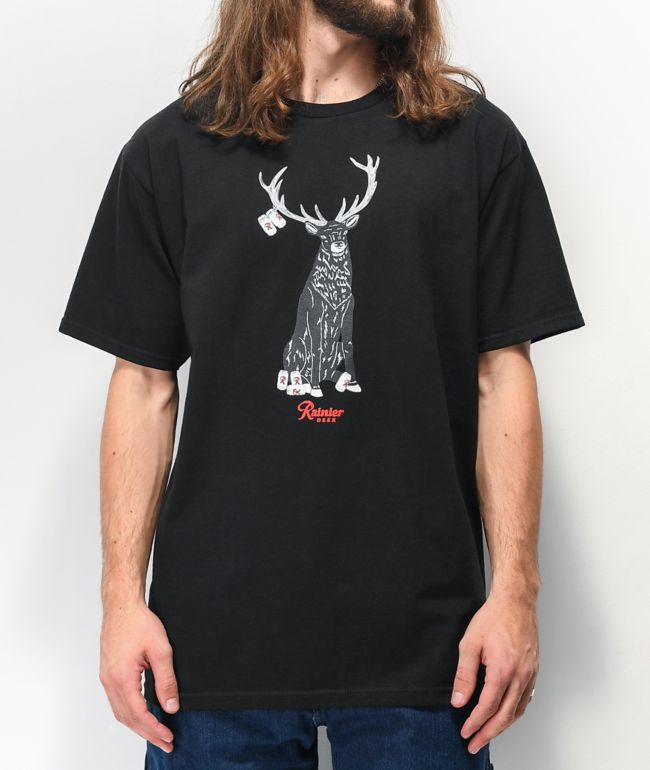 Casual Industrees x Rainier Deer Black T-Shirt