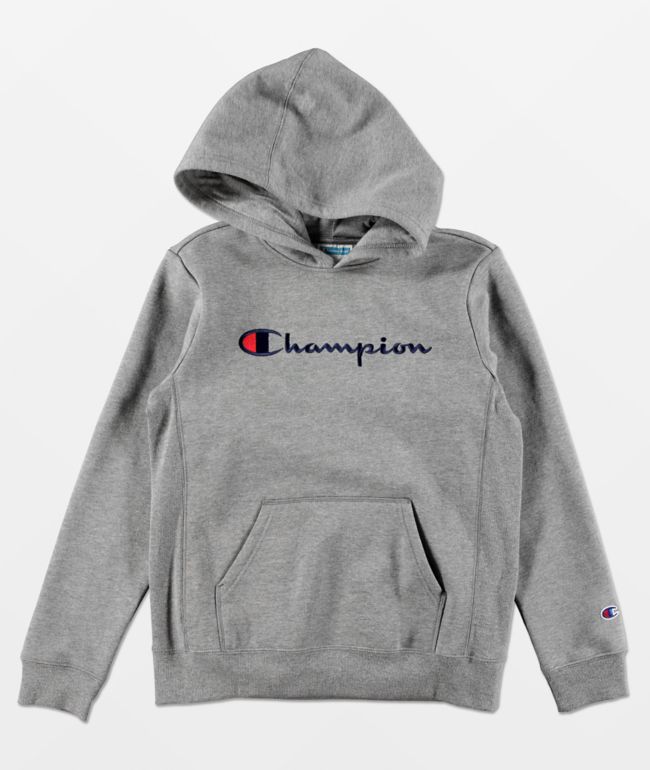 kids grey champion hoodie
