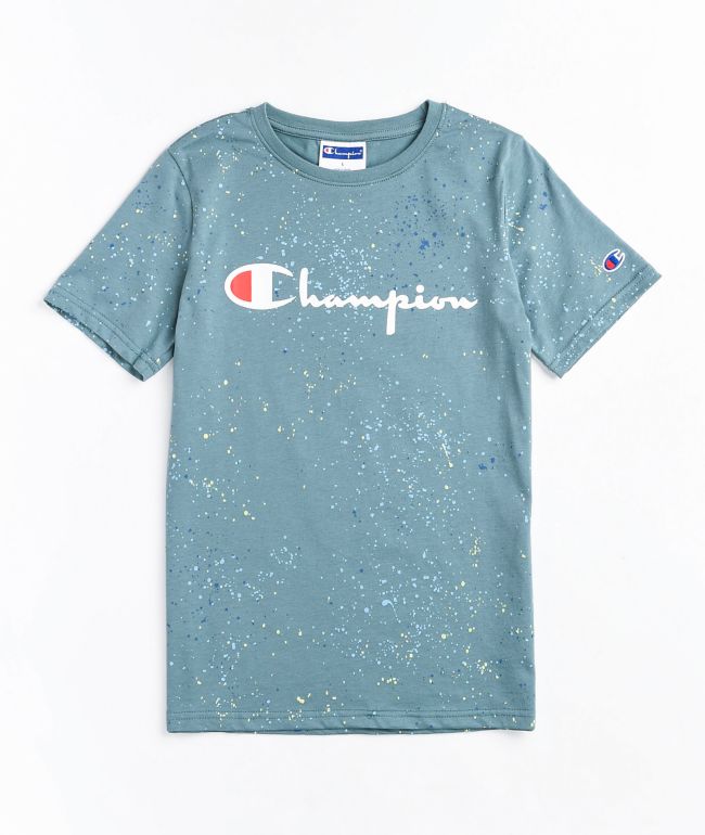 blue champion hoodie reverse weave