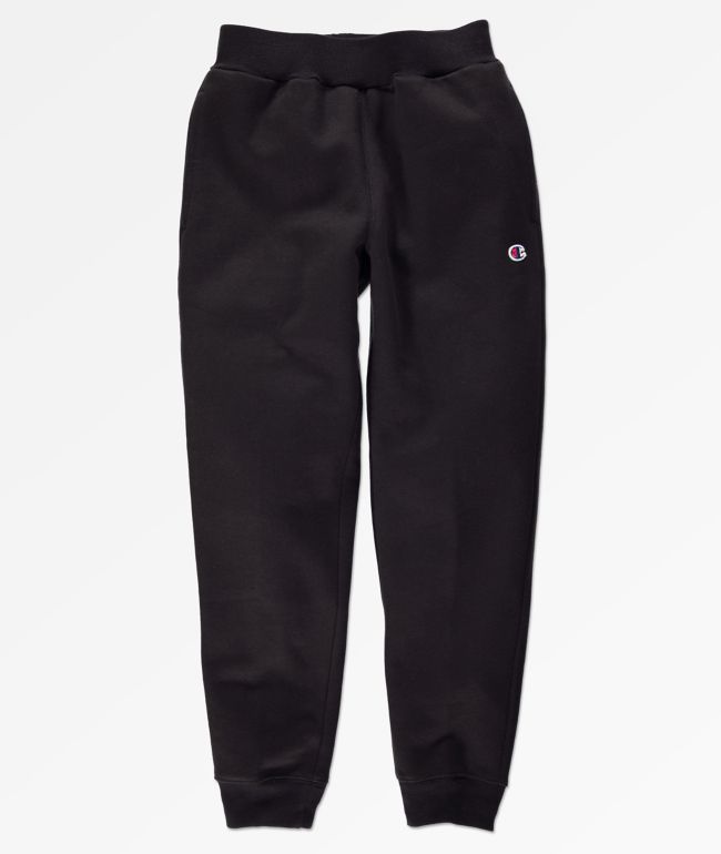 black thick joggers