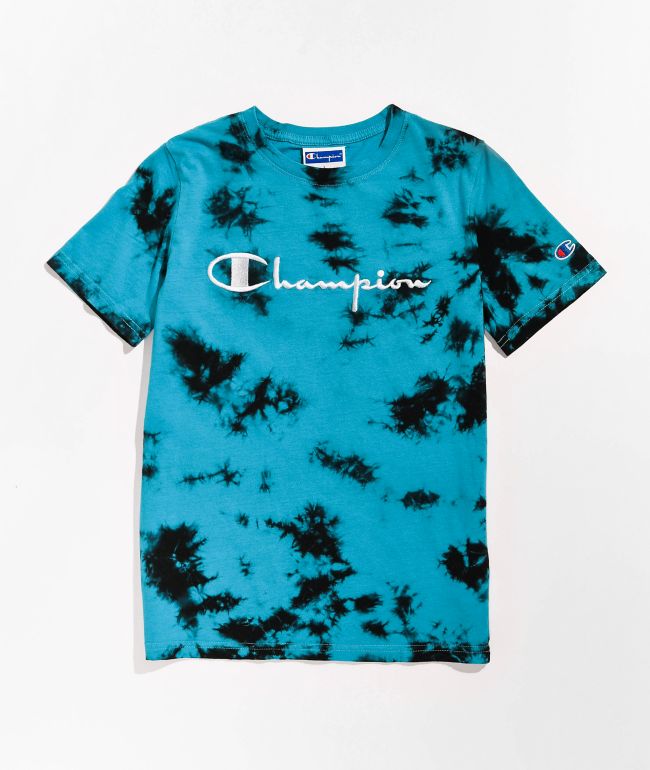 champion shirt teal