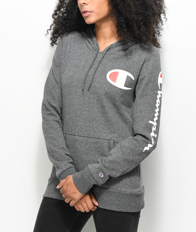 champion hoodie sleeve logo