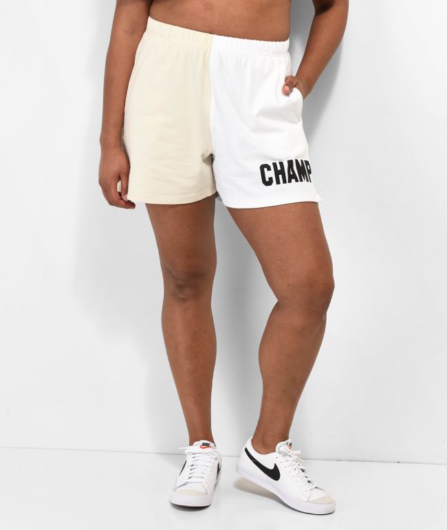 Champion Classic Tone White & Cream Sweat Shorts