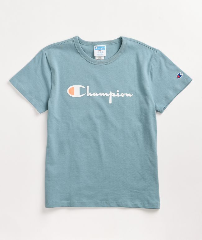 cornflower teal champion sweatshirt