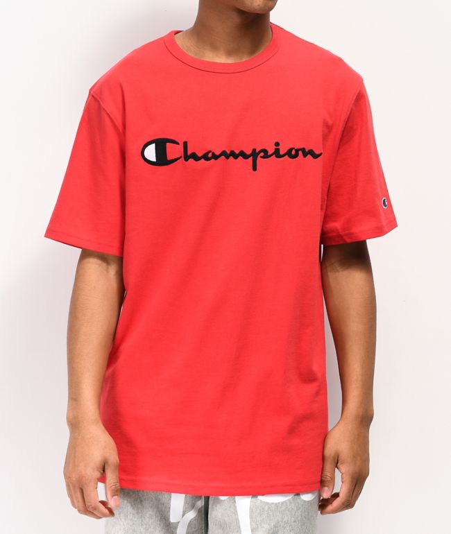 red champion tee
