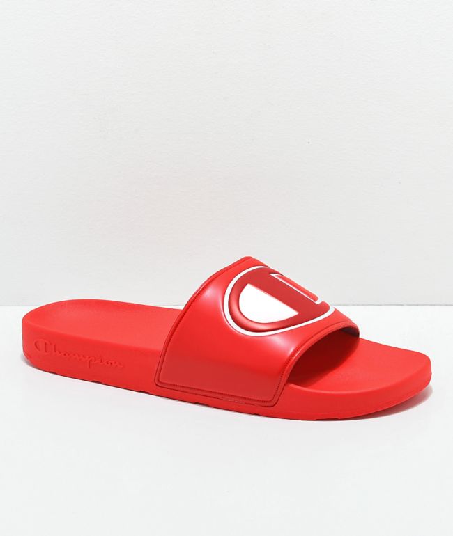 all red sandals