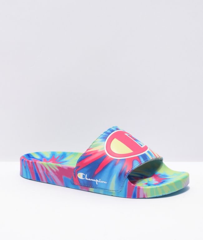 Champion IPO Tie Dye Slide Sandals