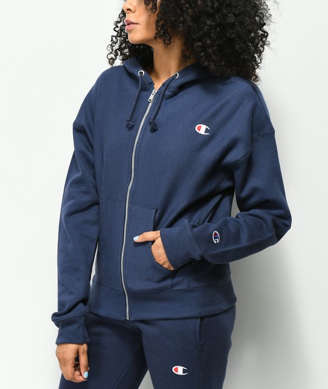 indigo champion hoodie