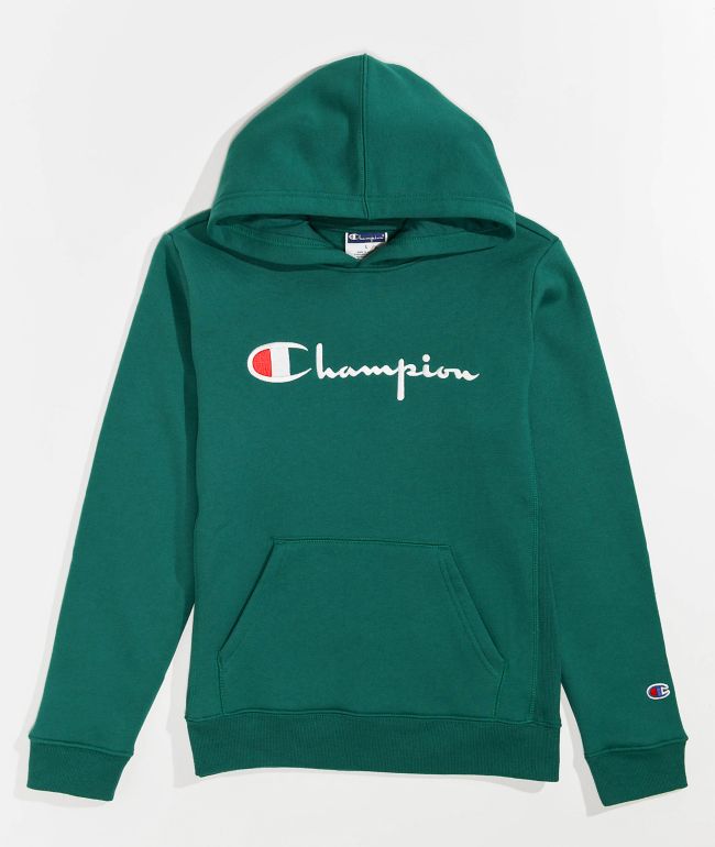 Champion Kids Vintage Green Hoodie