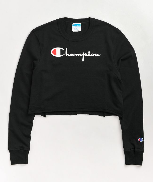 Champion Reverse Weave Black Crewneck Sweatshirt