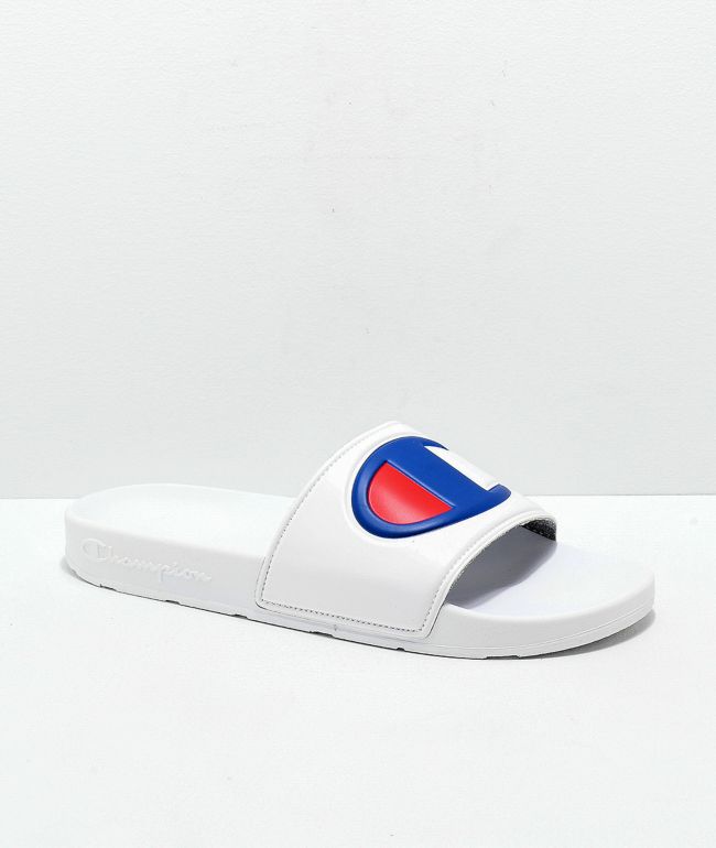 mens white slide sandals